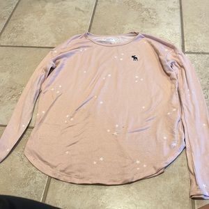 Girls pink long sleeve soft star shirt